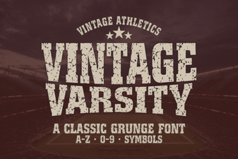 Vintage Varsity Font Styles and Creative Applications