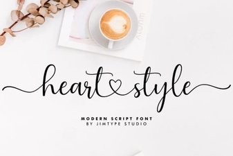Heart Style Fonts for Elegant Design Projects